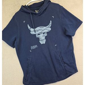 Under Armour Hoodie Mens‎ L Project Rock Charged Cotton Short Sleeve Athleisure
